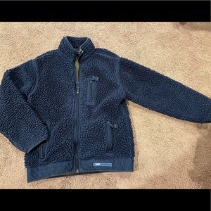 Boys Gap navy blue fleece zip sweatshirt, L 10